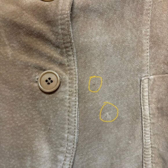 Vintage Context Womens Suede Leather Blazer Jacket Sz L Country Preppy 90s Y2K - Picture 9 of 15